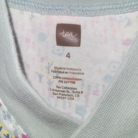 💐 Tea Collection Sage Green Ditsy Floral Print V Neck Cotton Dress Girls Size 4 - Picture 5 of 5